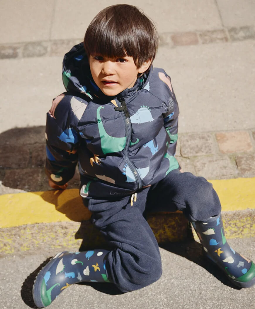 Rain boots dino roar classic navy